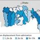 At-risk populations in the low-elevation coastal zones. India-Bangladesh’s Sunderban area is a very high risk of salinisation driven migration.